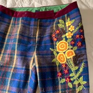 Gorgeous lined wool/acrylic embroidered pants